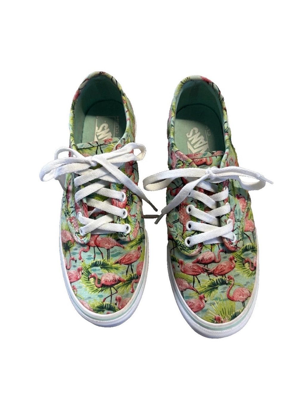 Vans Pink Flamingo Print Low-Top Sneakers Women’s Size 9